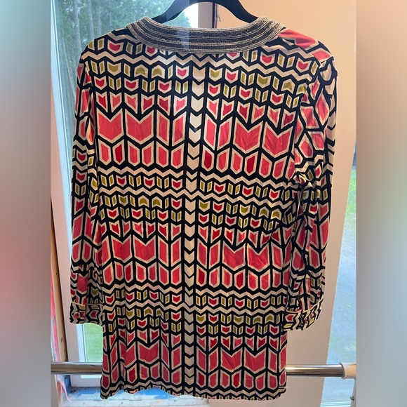 Tory Burch Tops in Silk (purple blouse and pink multi tunic) and cotton (tunic) - Picture 10 of 13